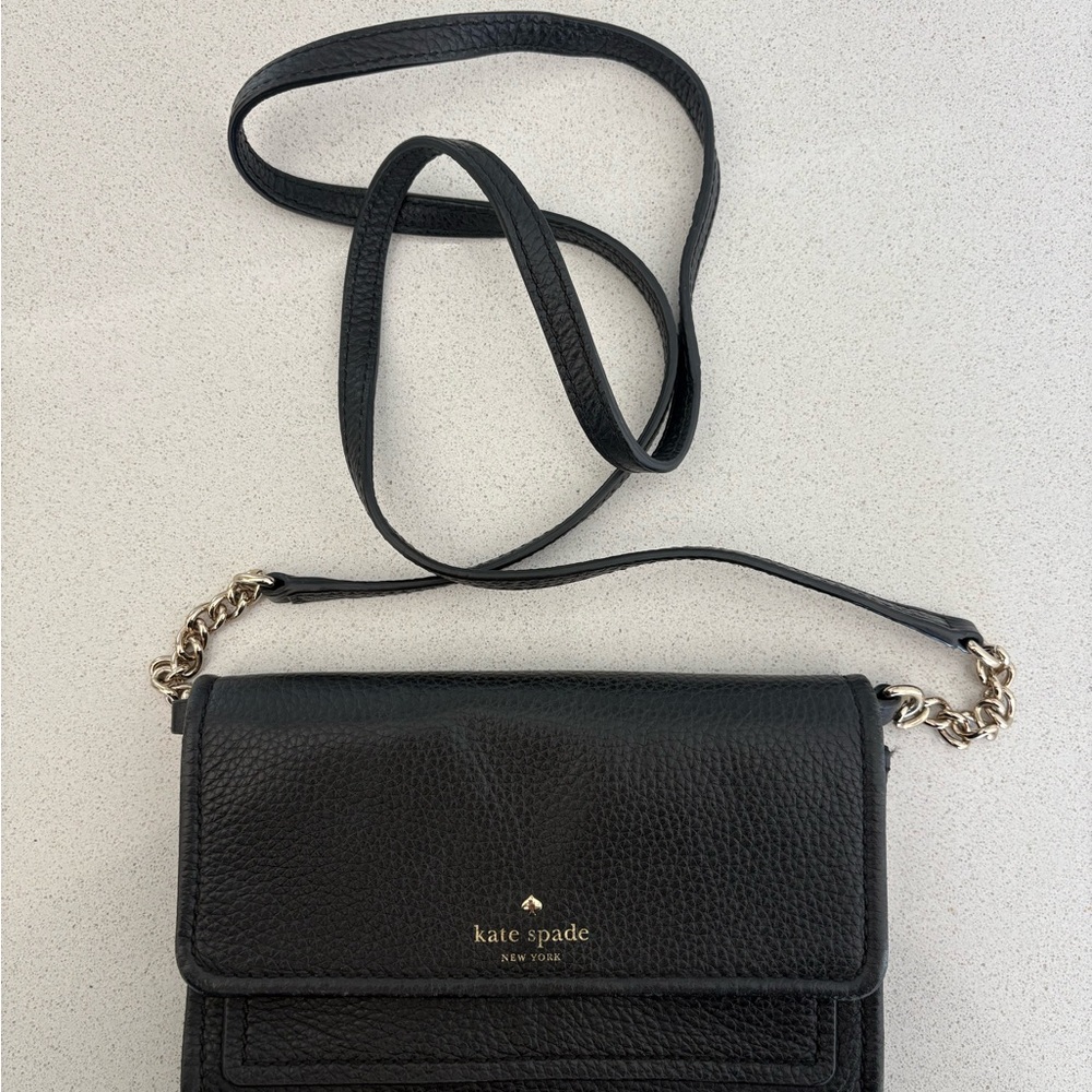 Kate Spade Black Leather Crossbody Bag